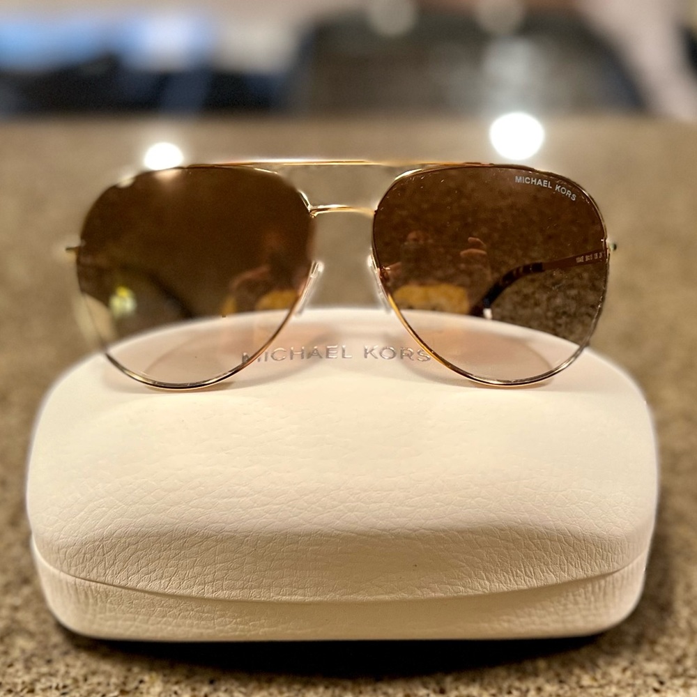New Michael Kors Rodinara aviator sunglasses.
